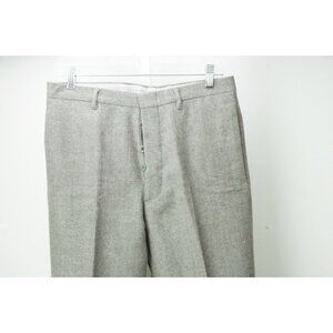 Piombo Light Gray Flannel 100% Wool Mens Dress Pants Trousers Sz 46 EU NEW
